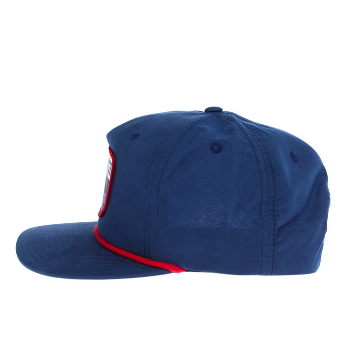 NRS Decatur Ranch Bull Logo Navy & Red Rope Cap