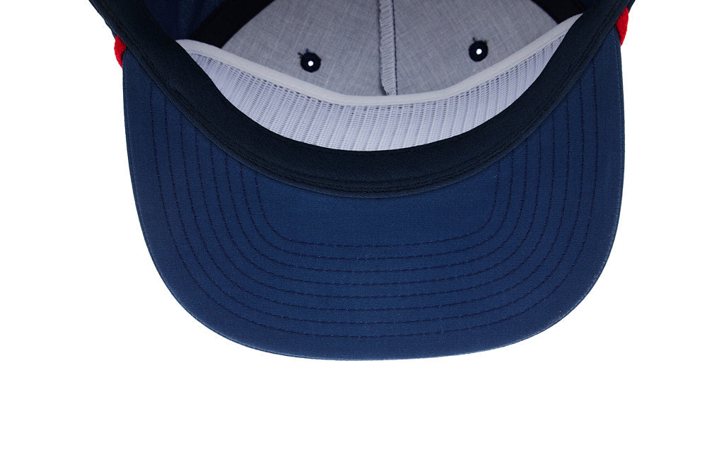 NRS Decatur Ranch Bull Logo Navy & Red Rope Cap