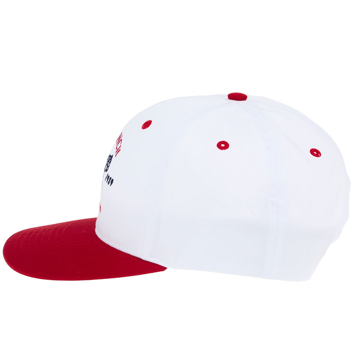 NRS White & Red Embroidered Cowboy Cap