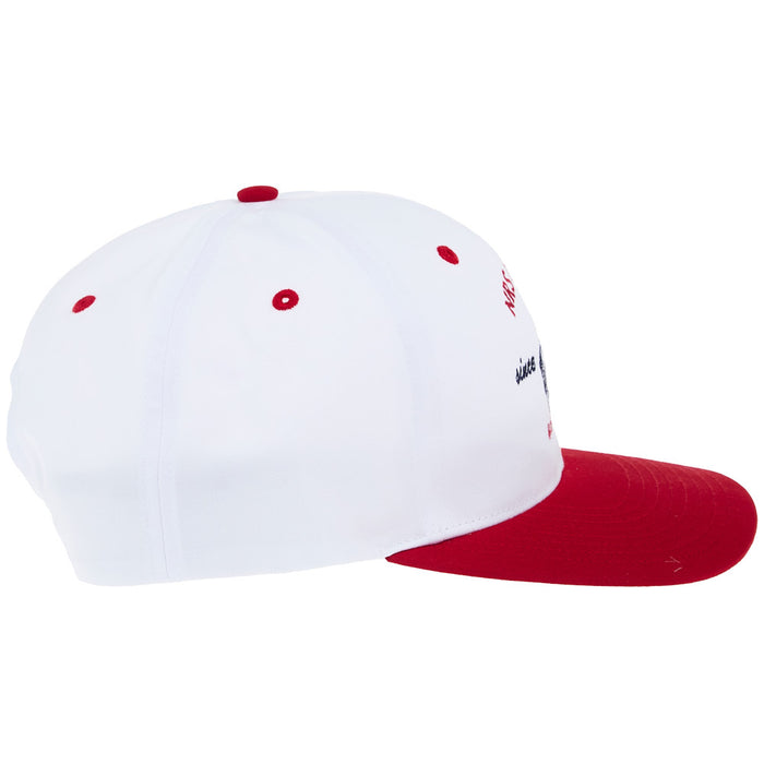 NRS White & Red Embroidered Cowboy Cap