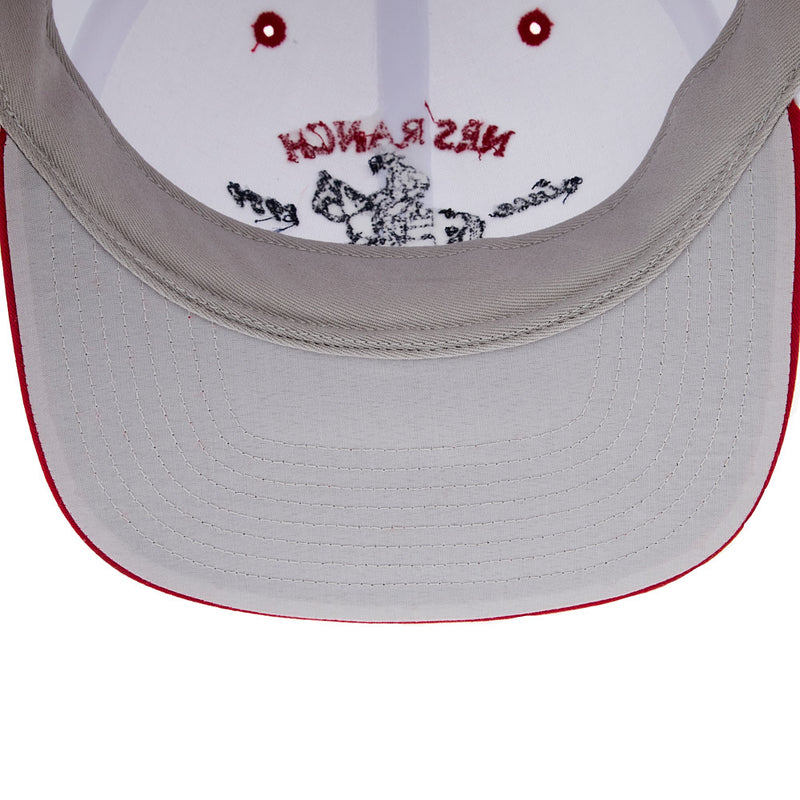 NRS White & Red Embroidered Cowboy Cap