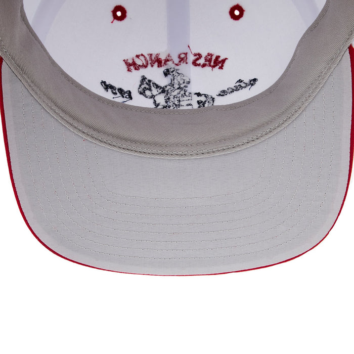NRS White & Red Embroidered Cowboy Cap
