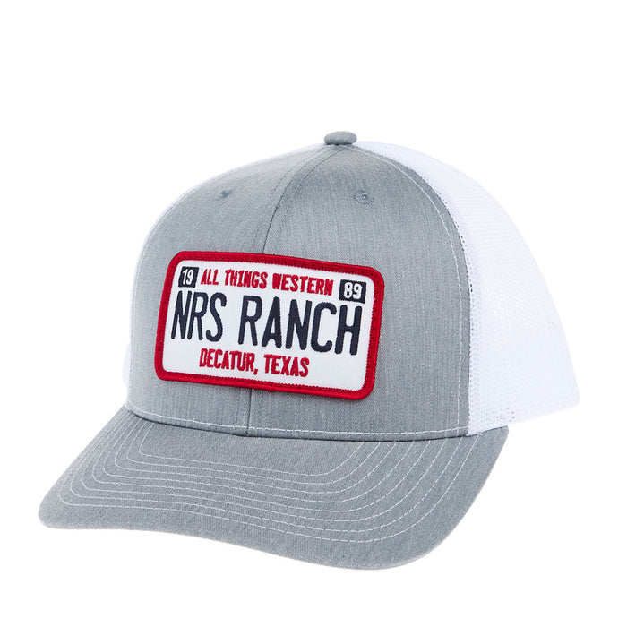 NRS Grey & White License Plate Logo Cap