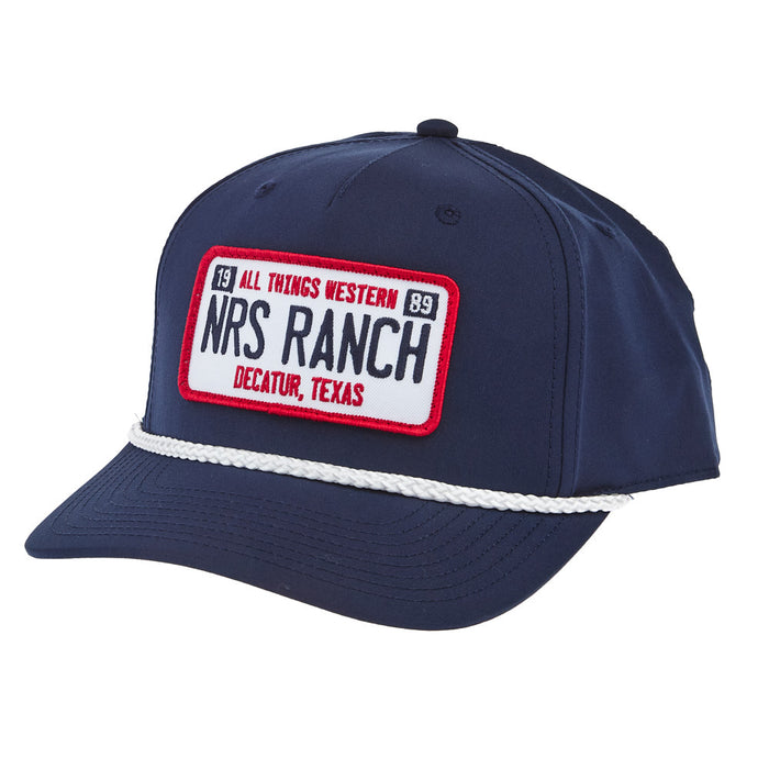NRS Navy & White Rope License Plate Logo Cap