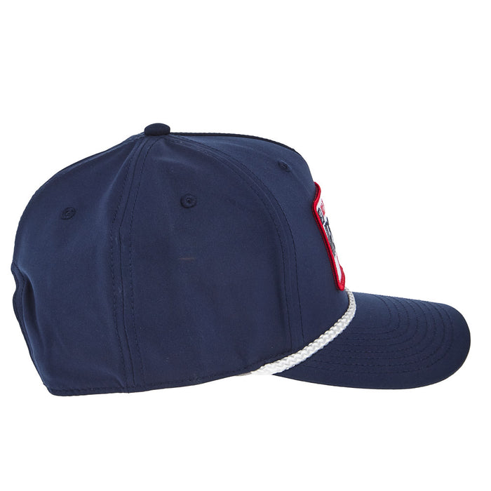 NRS Navy & White Rope License Plate Logo Cap
