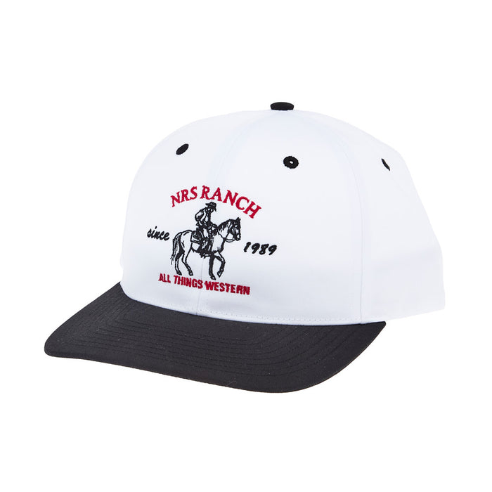 NRS White & Black Embroidered Cowboy Cap