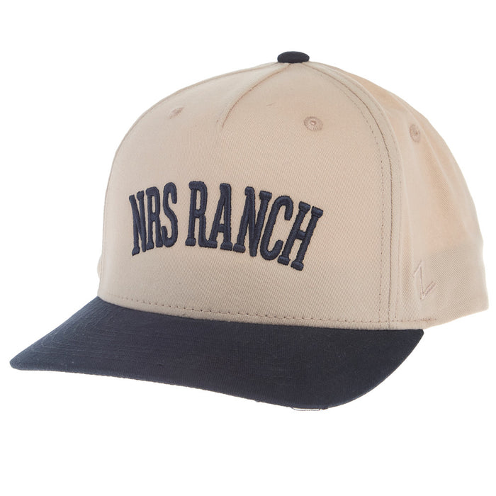 NRS Curved Embroidered Logo Stone & Navy Cap