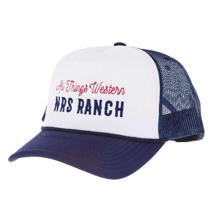NRS All Things Western Embroidered Navy & White Cap