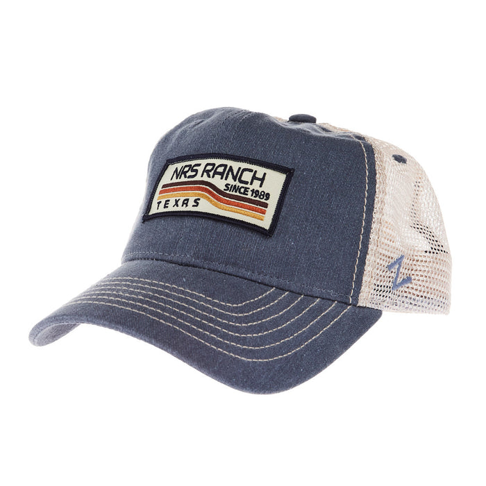 NRS Stripe Slope Logo Indigo & Khaki Cap