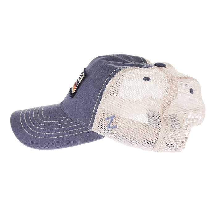 NRS Stripe Slope Logo Indigo & Khaki Cap