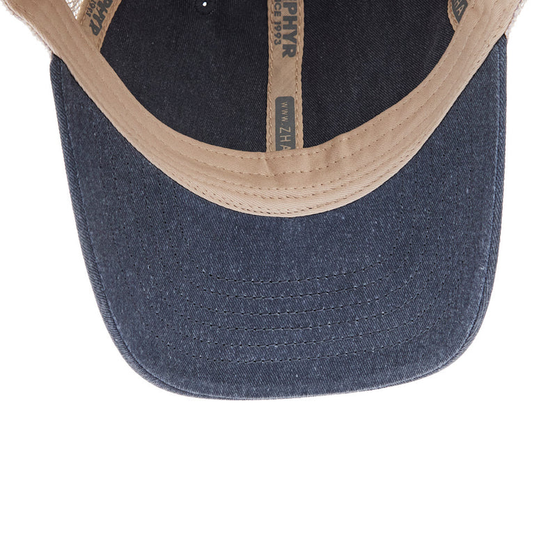 NRS Stripe Slope Logo Indigo & Khaki Cap