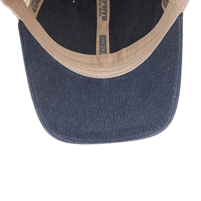 NRS Stripe Slope Logo Indigo & Khaki Cap