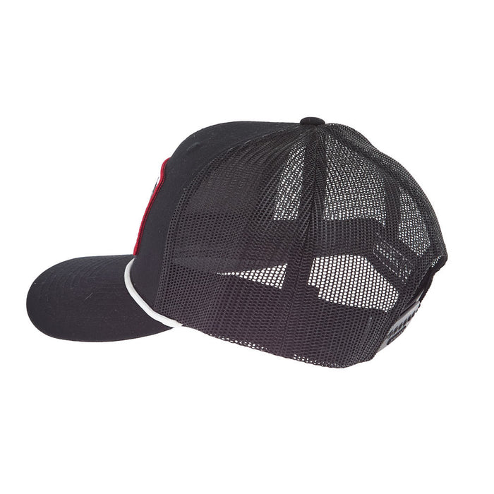 NRS Texas Embroidered Black with White Rope Cap