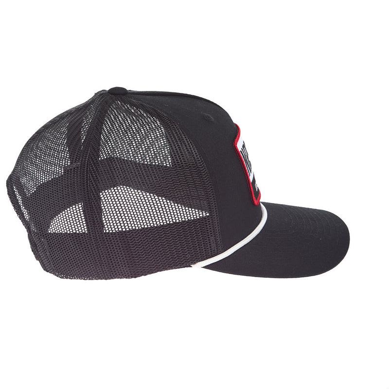 NRS Texas Embroidered Black with White Rope Cap