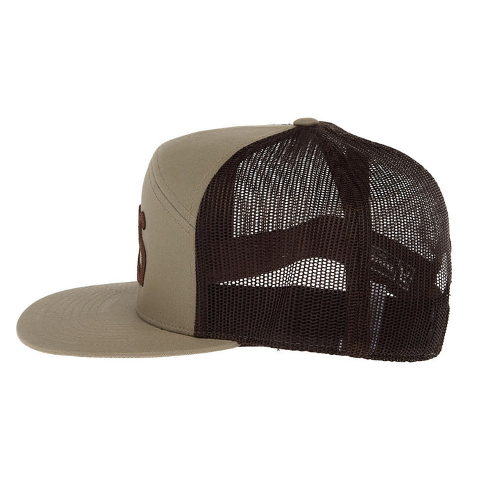 NRS Running Logo Khaki & Brown Cap