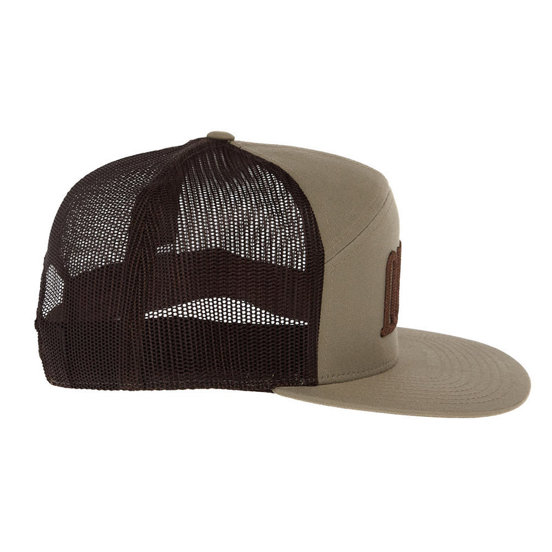 NRS Running Logo Khaki & Brown Cap