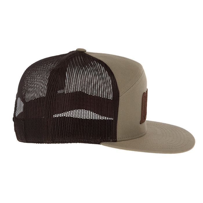 NRS Running Logo Khaki & Brown Cap