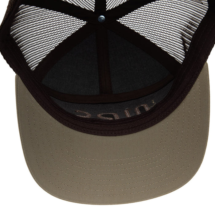 NRS Running Logo Khaki & Brown Cap