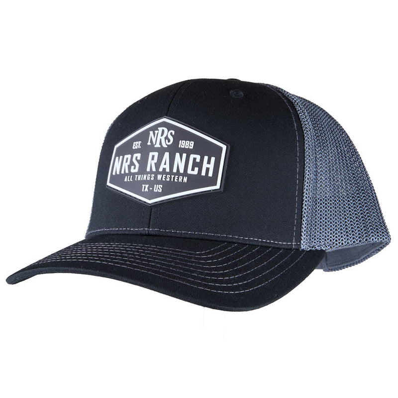 NRS Ranch Black & Graphite Rubber Patch Cap