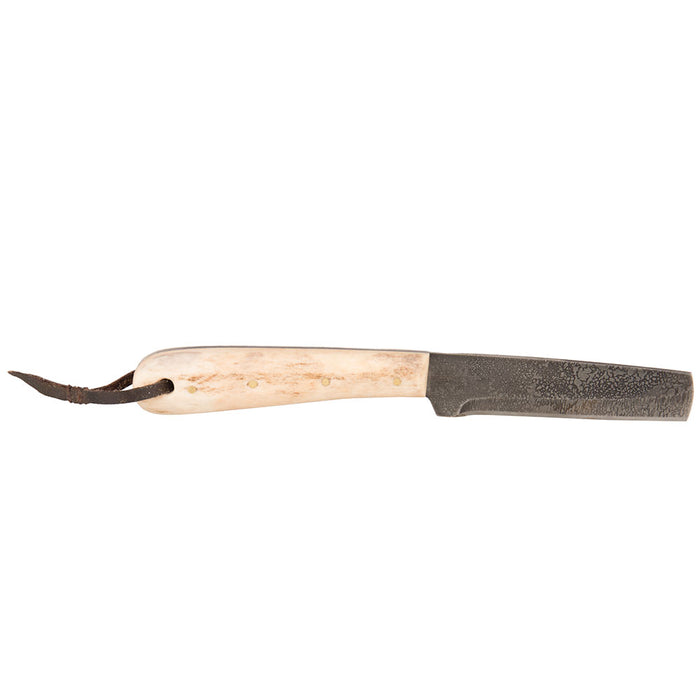 Nrs Ranch Knives Cowtown Knife Calf Cutter w/Plain Leather Sheath