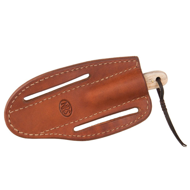 Nrs Ranch Knives Cowtown Knife Calf Cutter w/Plain Leather Sheath