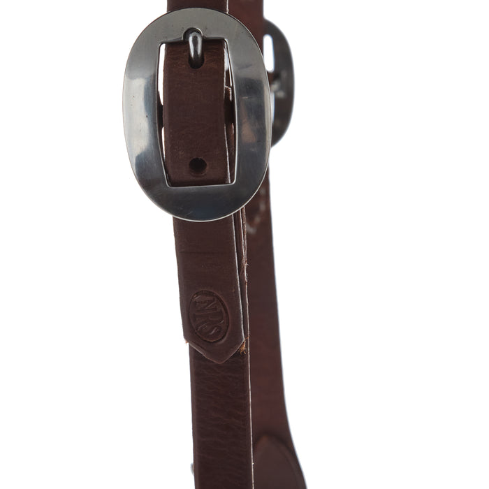 NRS TACK Oiled Double Ear Headstall with Bit Ties