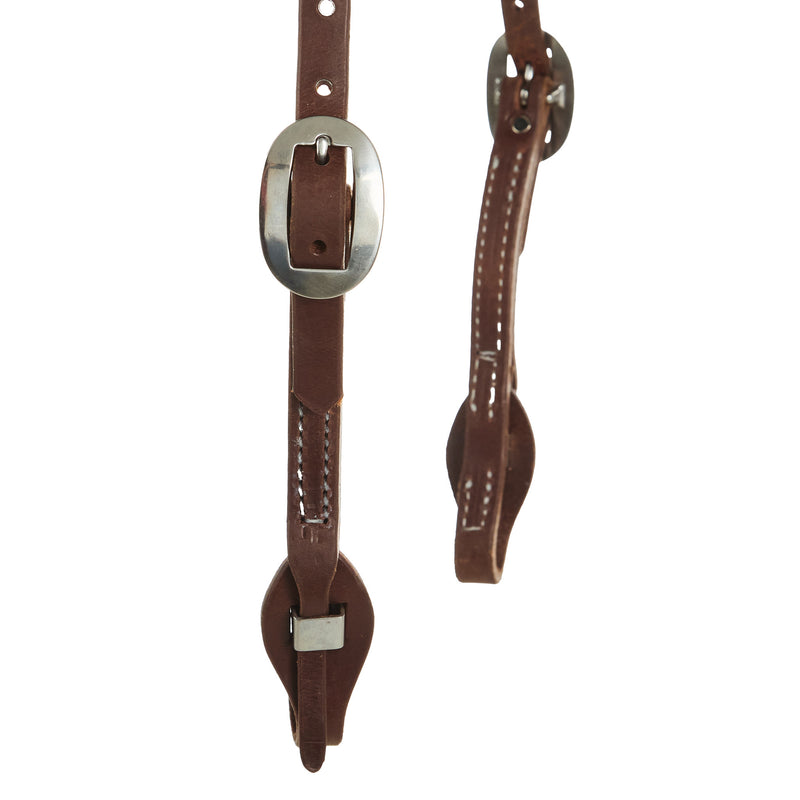 NRS TACK Oiled Double Ear Quick Change Headstall