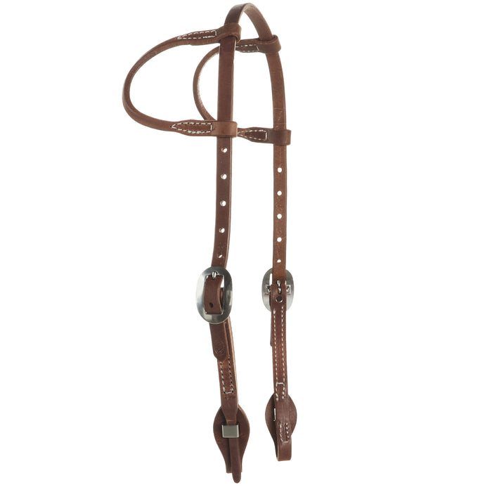 NRS TACK Oiled Double Ear Quick Change Headstall