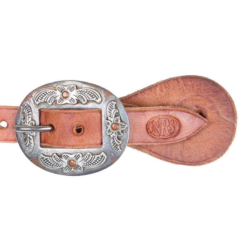 NRS Tack Men's Floral Cart Buckle Dove Wing Spur Straps