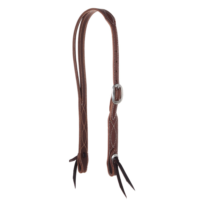 NRS TACK Figure 8 Stitch Oiled Harness Leather Split Ear Headstall