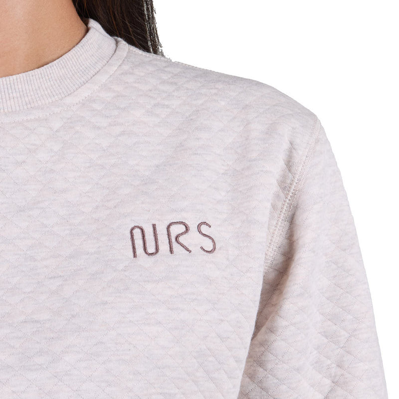 Flag & Anthem NRS Women's Oatmeal Bradner Quilted Crewneck