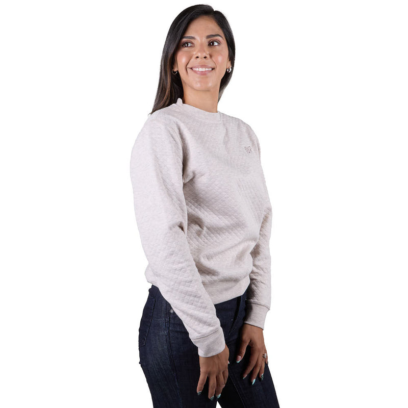 Flag & Anthem NRS Women's Oatmeal Bradner Quilted Crewneck