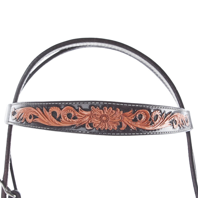 Just Rope It Floral Browband Headstall
