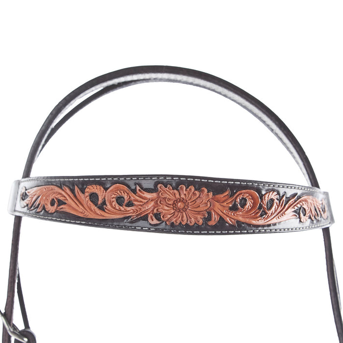 Just Rope It Floral Browband Headstall