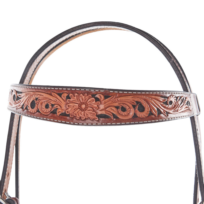Just Rope It Floral Browband Headstall