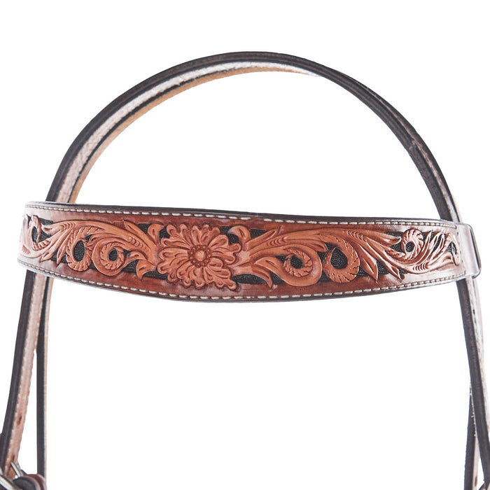 Just Rope It Floral Browband Headstall