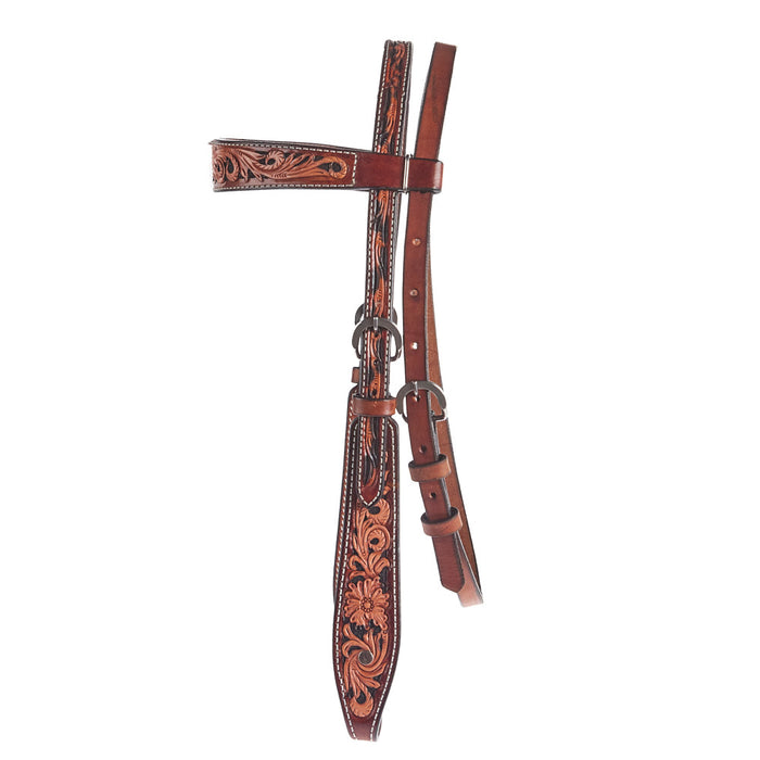 Just Rope It Floral Browband Headstall