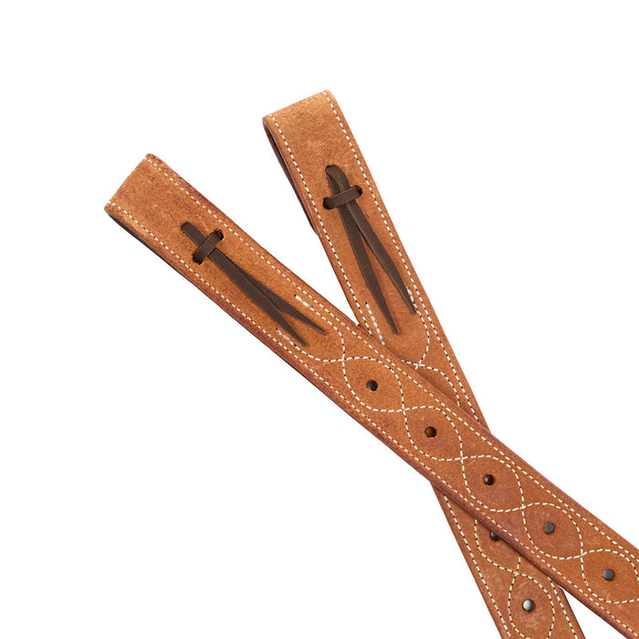 NRS Premium Golden Roughout Flank Cinch Billet with Figure 8 Stitching