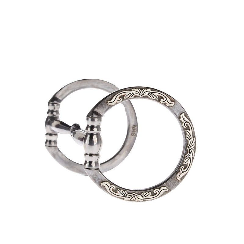 NRS Silver Floral Smooth Snaffle Bit