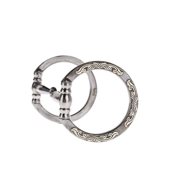 NRS Silver Floral Smooth Snaffle Bit