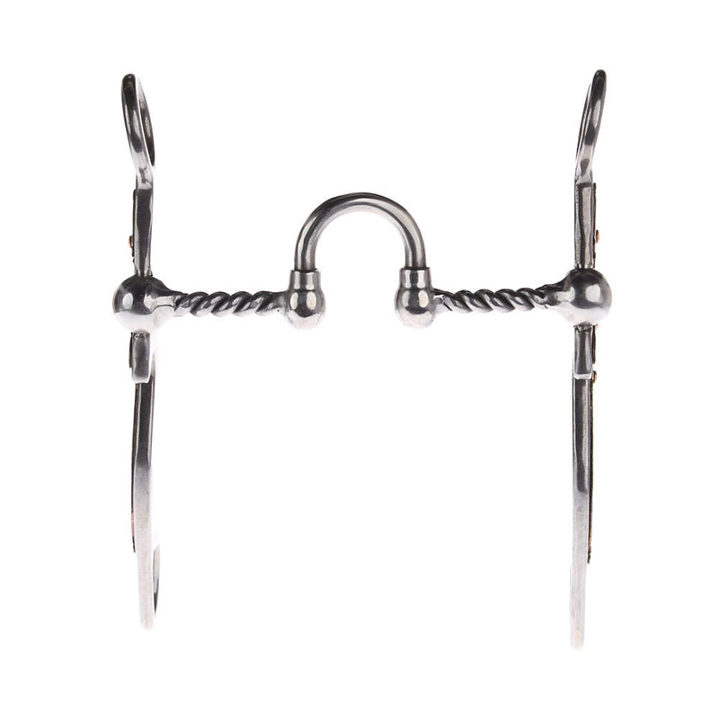 NRS Silver Floral Twisted Correctional Port Shank Bit
