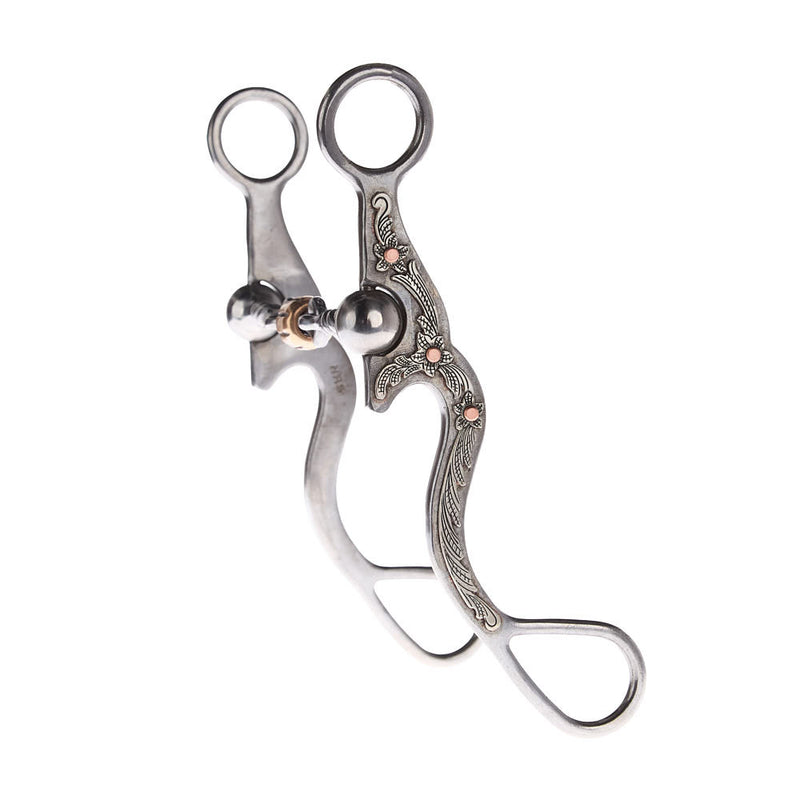 NRS Silver Floral Twisted Wire Copper Dogbone Shank Bit