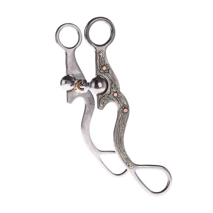 NRS Silver Floral Twisted Wire Copper Dogbone Shank Bit