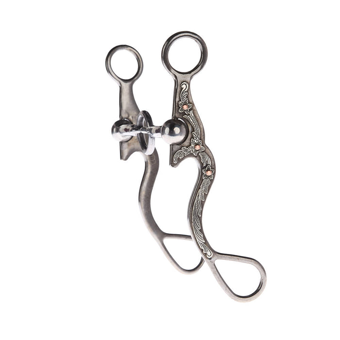NRS Silver Floral Smooth Lifesaver Shank Bit
