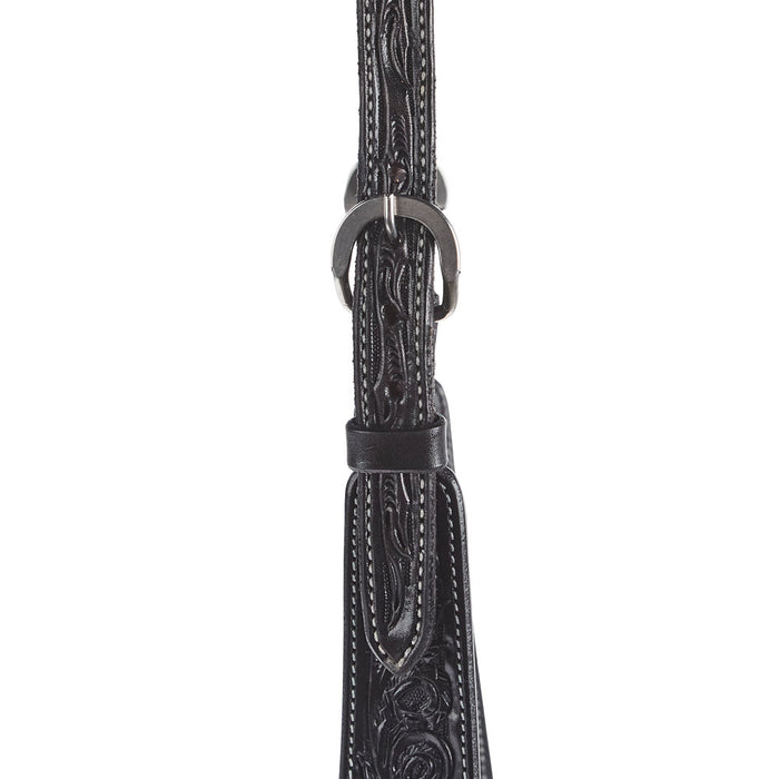 Just Rope It Floral Tooled Single Ear Headstall with Buckles