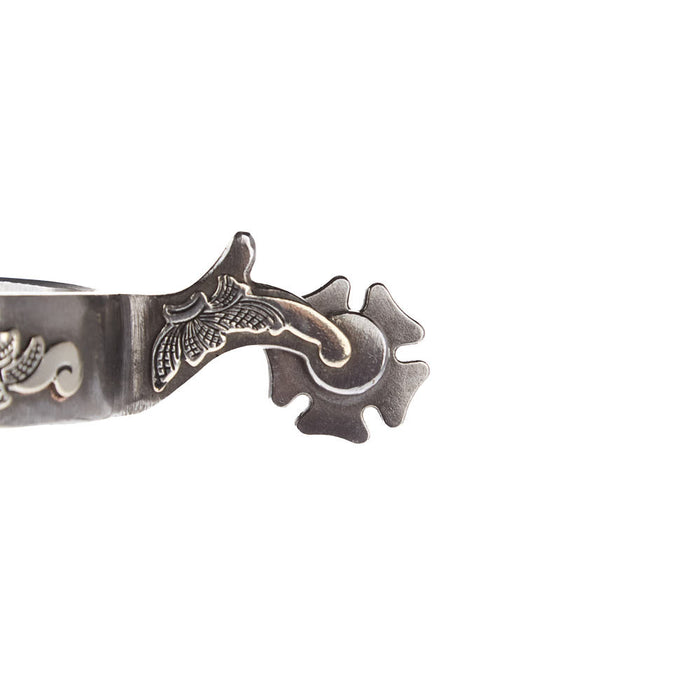 NRS Kid's Silver Floral 3/4in Band Spurs