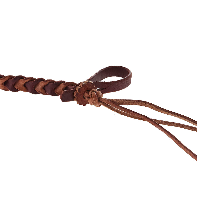 NRS TACK 5/8x8ft Braided Harness Two Tone Latigo Reins