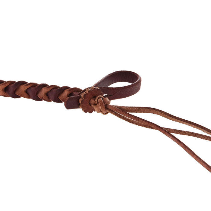 NRS TACK 5/8x8ft Braided Harness Two Tone Latigo Reins