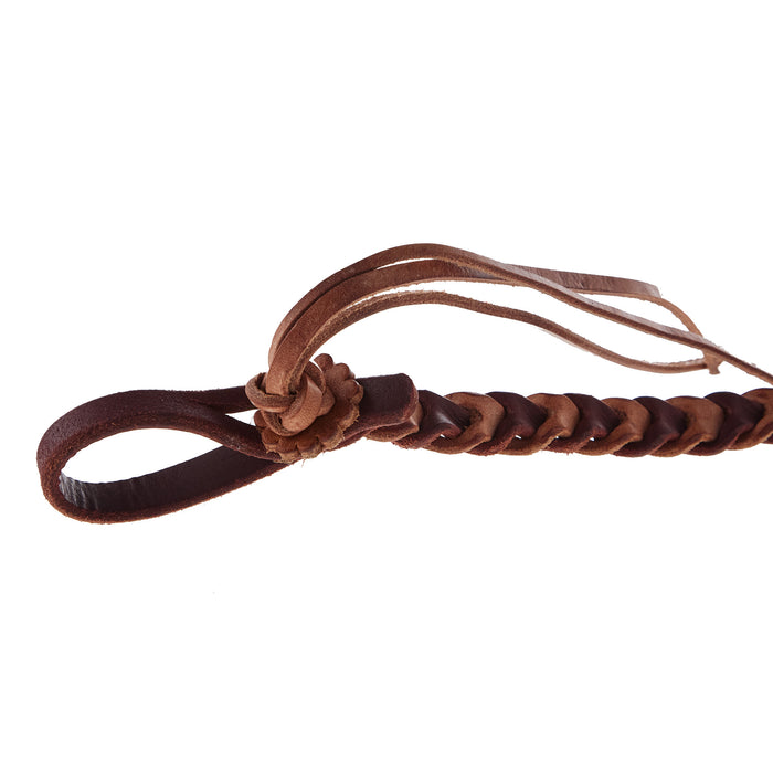 NRS TACK 5/8x8ft Braided Harness Two Tone Latigo Reins