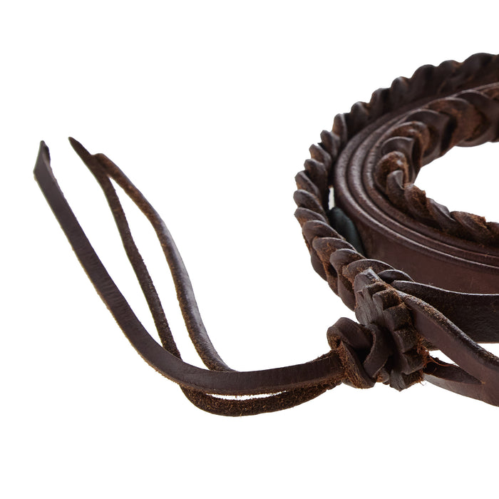 NRS TACK 5/8x8ft Braided Hermann Oiled Roping Rein